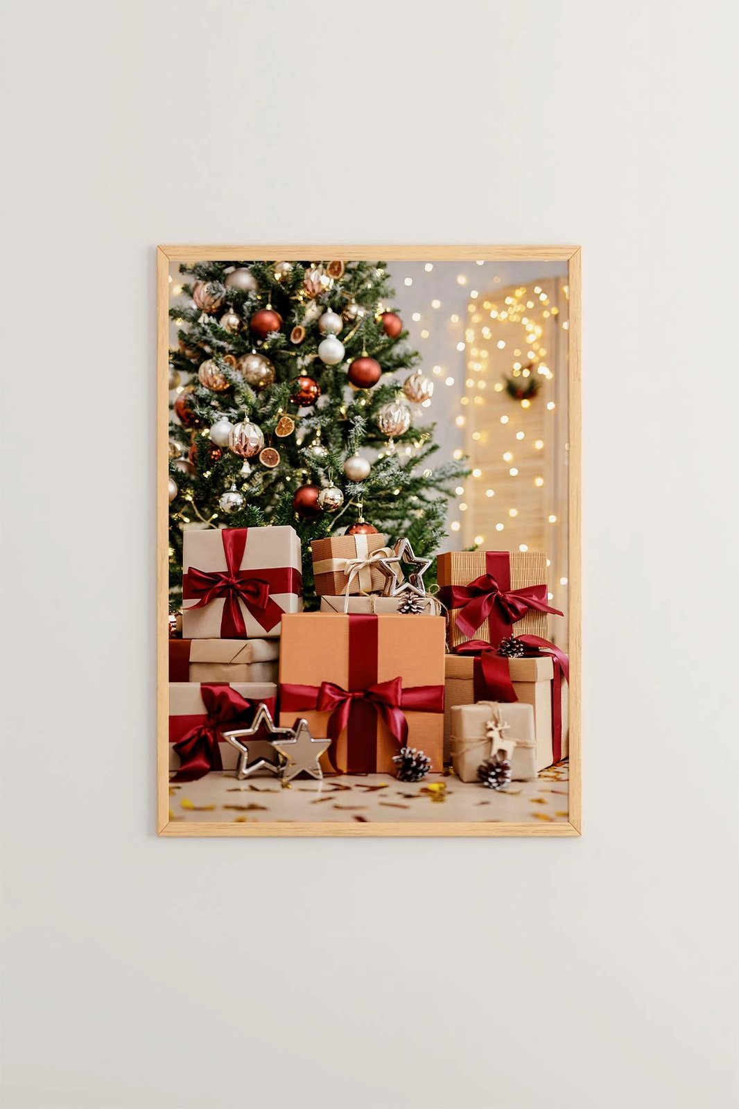 Pikturë dekorative me kornizë, shumëngjyrëshe, Wallity, Nwyearsngmdl58, 33x48cm