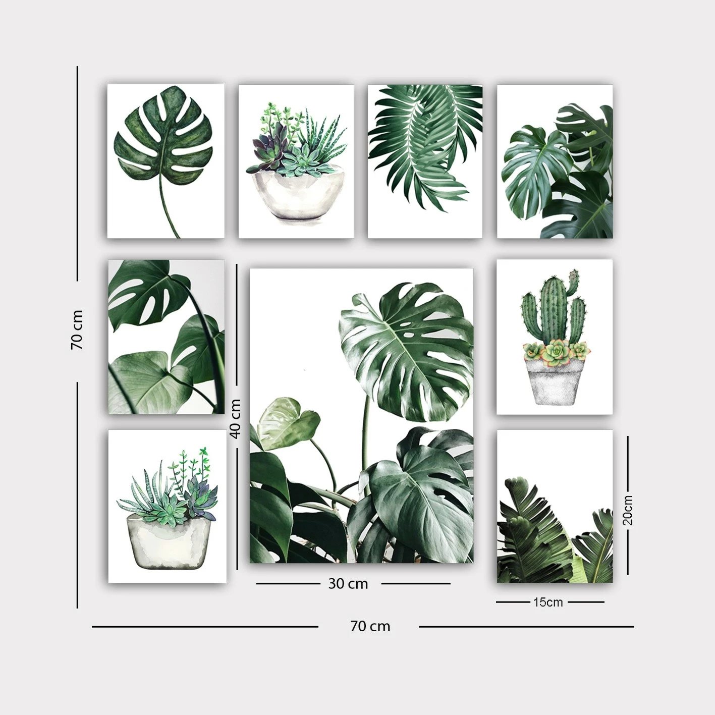 Set pikturash dekorative MDF, shumëngjyrëshe, 9 copë, 9MDF08YS