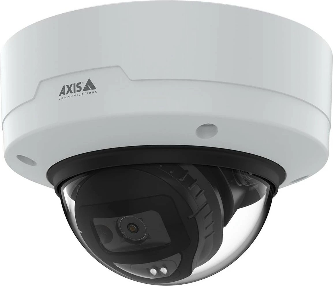 Kamerë sigurie IP Axis 02371-001, e brendshme dhe e jashtme, me kabllo, tavan/mur, e bardhë, dome