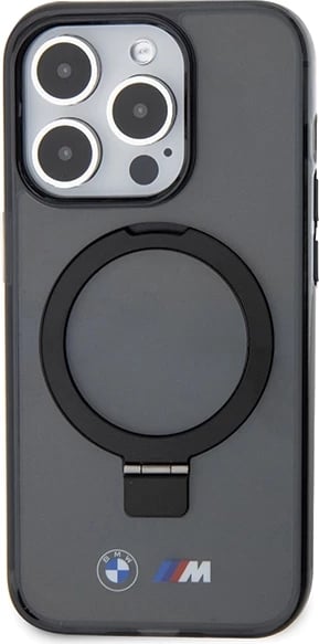 Mbështjellës BMW Ring Stand M Collection MagSafe për iPhone 15 Pro Max, i zi