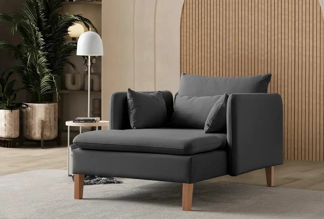 Karrige Wing Flexy, ngjyrë antracit, Atelier del Sofa