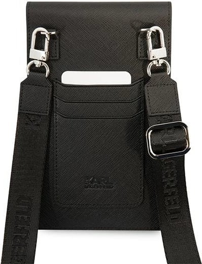 Çantë për telefon Karl Lagerfeld Embossed RSG, e zezë