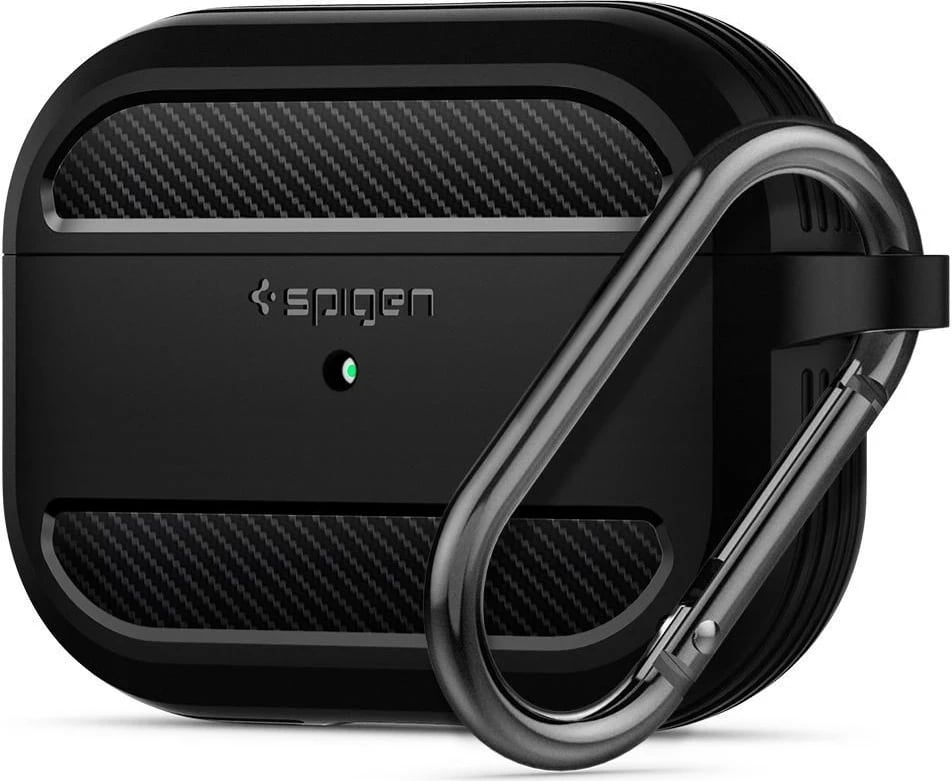 Mbështjellës Spigen Rugged Armor për Apple Airpods Pro 1, Ngjyrë e Zezë Mate