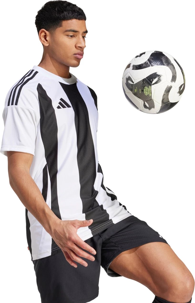 Maicë për meshkuj adidas, e bardhë-e zezë