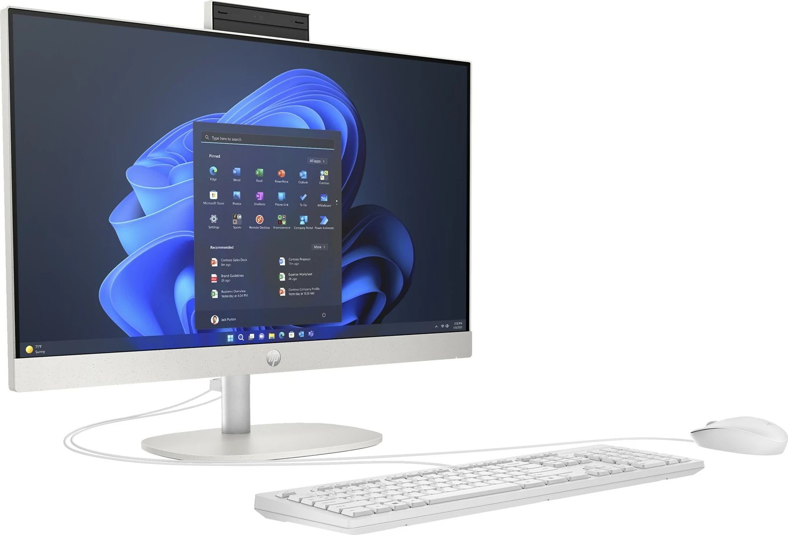 Kompjuter All-in-One HP ProOne 240 G10, Intel Core i5-1335U, 16 GB RAM, 256 GB SSD, 23.8", Bardhë