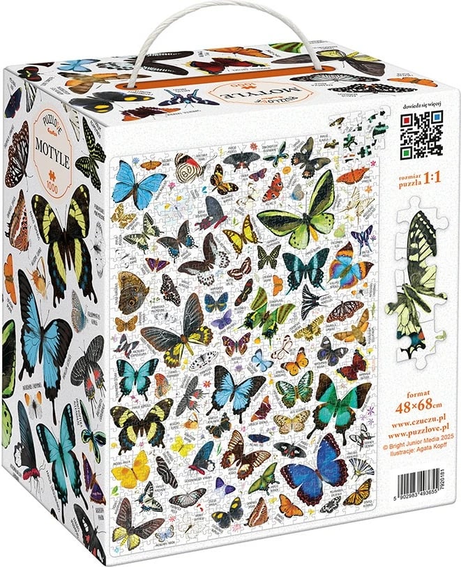 Puzzle CzuCzu Puzzlove Butterflies 1000 pjesë, shumëngjyrëshe