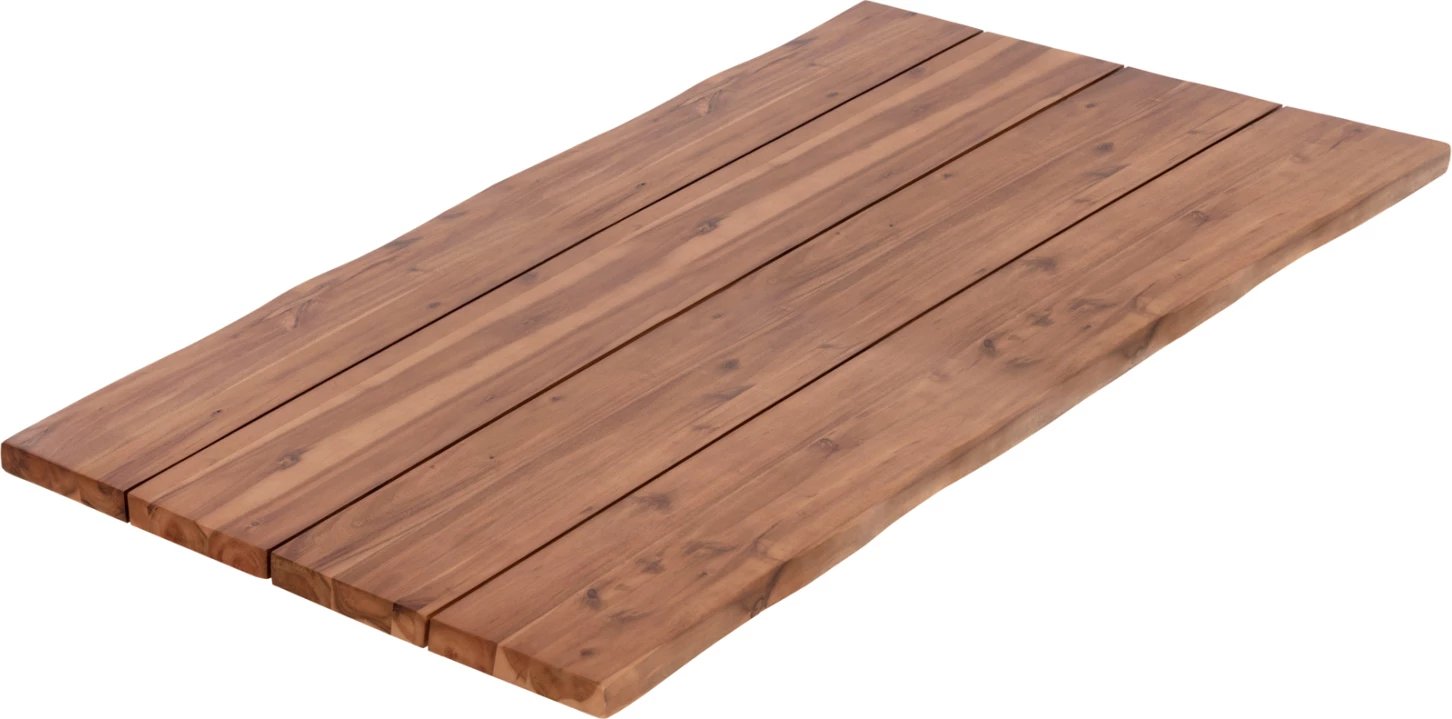 Sipërfaqe tavoline drejtkëndëshe, dru akacie natyrale, 160x80x3.5cm