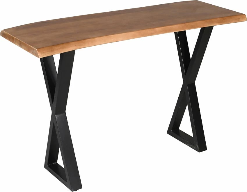 Konsolë Mingle, ngjyrë arre e zezë, 120x40x76cm