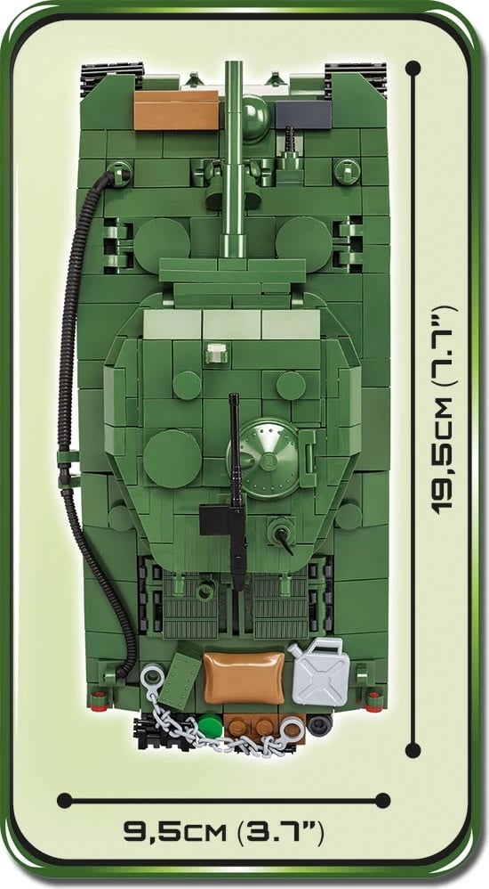 Set blloqe ndërtimi Cobi Sherman M4A3E2 Jumbo, 720 pjesë, me 2 figura, Jeshile Set blloqe ndërtimi Cobi Sherman M4A3E2 Jumbo, 720 pjesë, me 2 figura, Jeshile