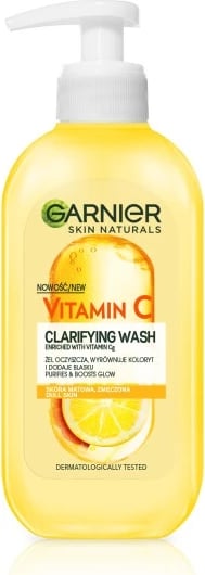 Xhel pastrues për fytyrë Garnier Skin Naturals Vitamin C për femra 200ml