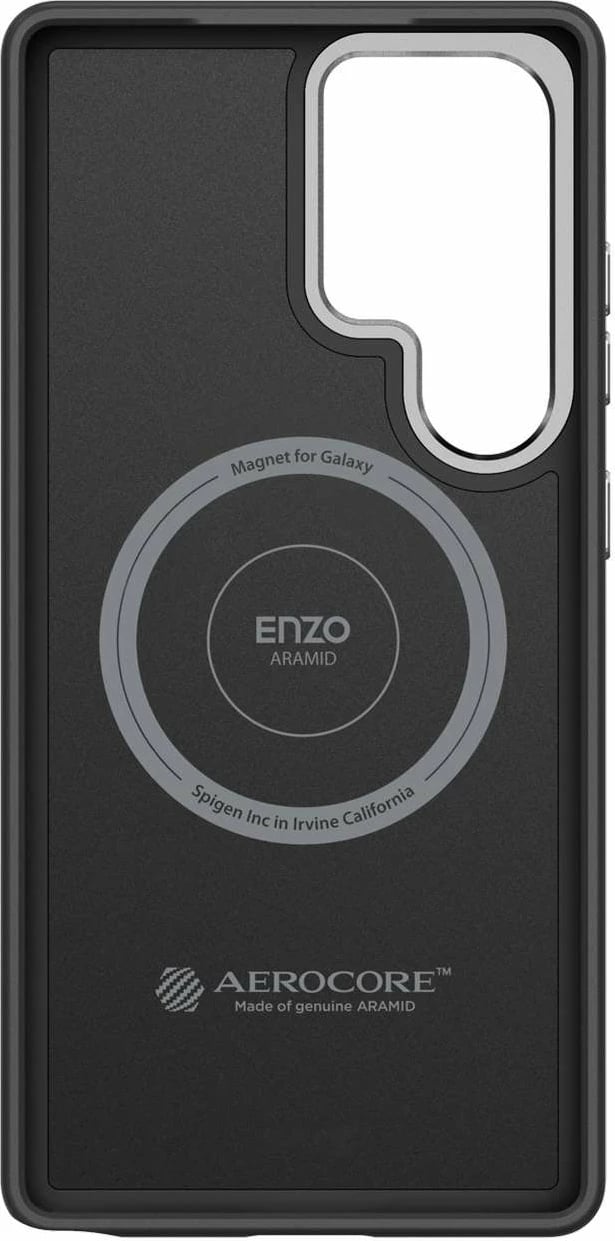 Mbështjellës Spigen Enzo Aramid GP-FPS938PGABW për Samsung Galaxy S25 Ultra, MagFit, i zi
