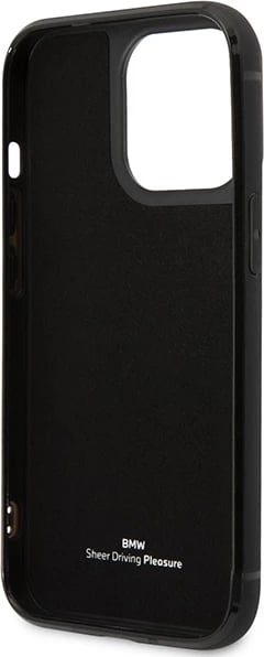 Mbështjellës BMW BMHCP14X22RSEPK për iPhone 14 Pro Max 6.7", lëkurë, xhep kartelash, i zi