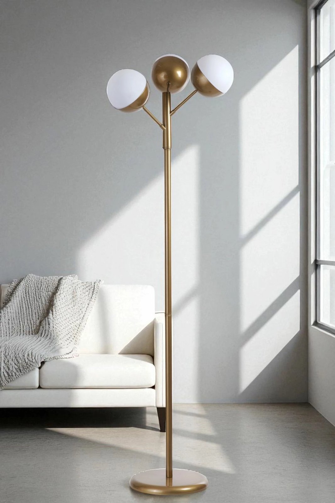 Llambë dyshemeje Opviq, 8948-5, e bardhë dhe ari