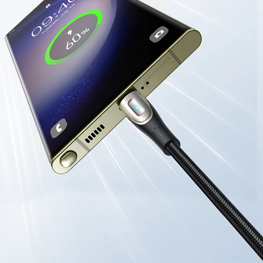 Kabllo USB-C në USB-C Joyroom Star-Light Series SA27-CC5, 1.2m, 100W, e zezë
