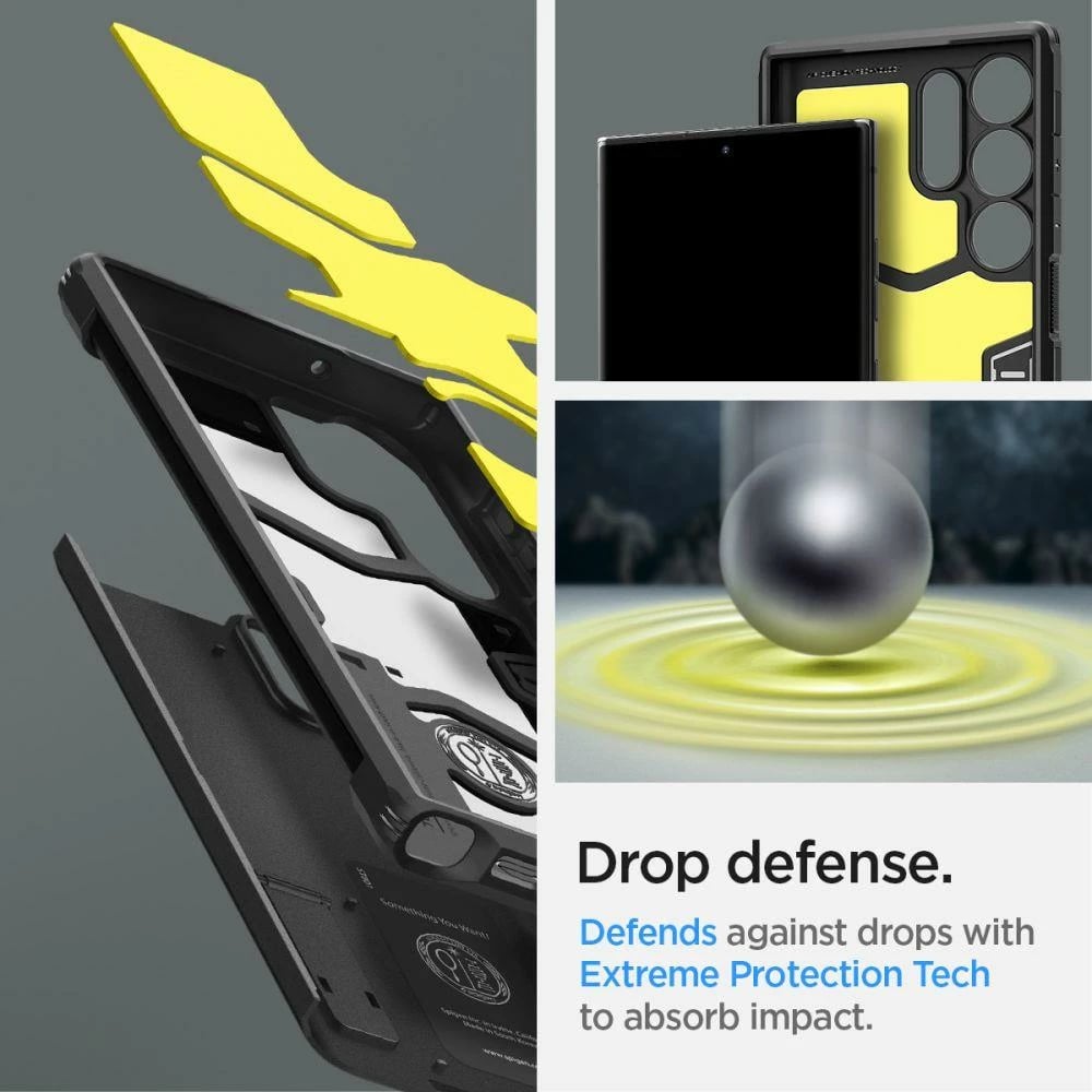 Mbështjellës Spigen Tough Armor për Samsung Galaxy S23 Ultra, i zi Mbështjellës Spigen Tough Armor për Samsung Galaxy S23 Ultra, i zi