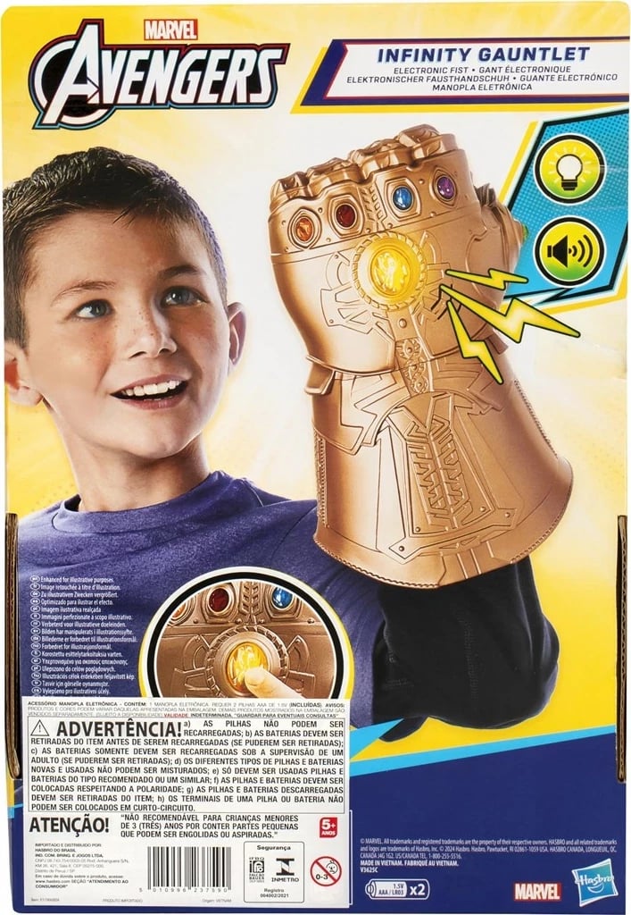 Lodër elektronike Hasbro Marvel Avengers Infinity Gauntlet, për fëmijë, Shumëngjyrëshe