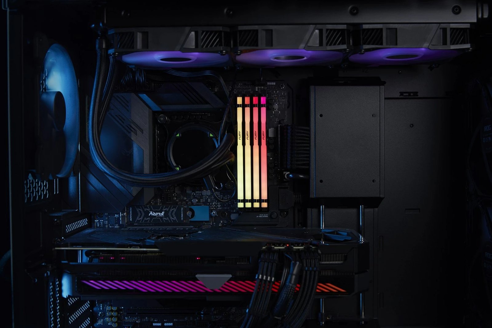 RAM Memorie Kingston Technology FURY RGB, 64GB DDR5, CL36 (2x32GB) RAM Memorie Kingston Technology FURY RGB, 64GB DDR5, CL36 (2x32GB)