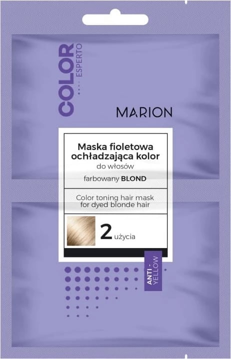 Maskë për flokë Marion Color Esperto Purple Cooling për femra për flokë bionde 2x20ml