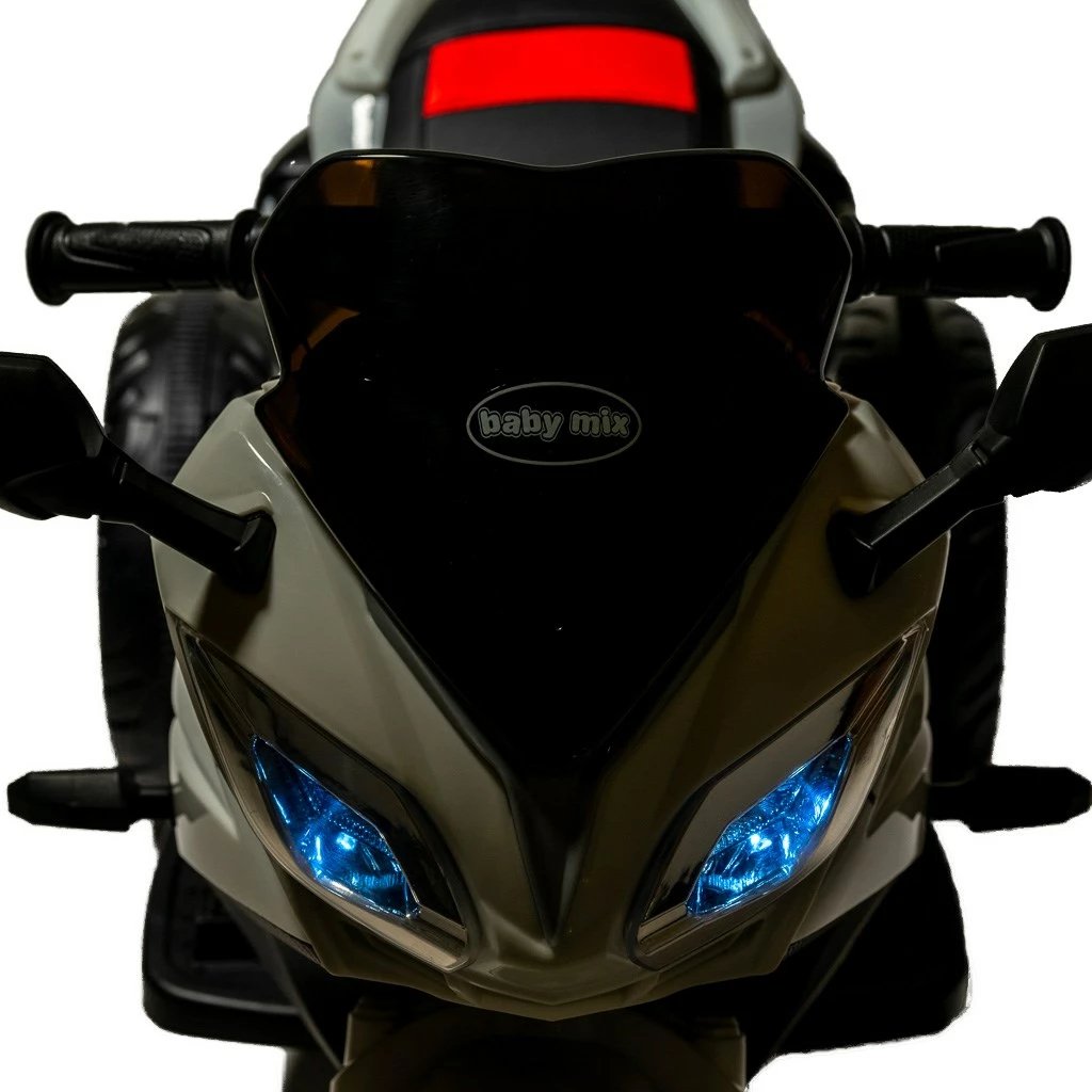 Motoçikletë elektrike për fëmijë, Baby Mix, Rare, me 3 rrota, e bardhë