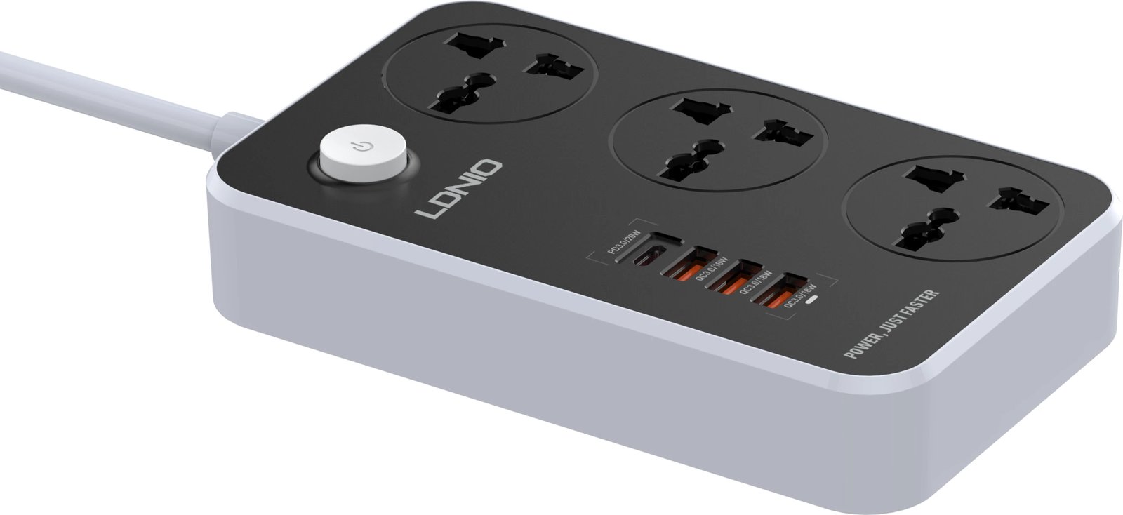 Prizë E Rrymës Me Kabëll 2 Metra LDNIO SC3412 Prizë E Rrymës Me Kabëll 2 Metra LDNIO SC3412