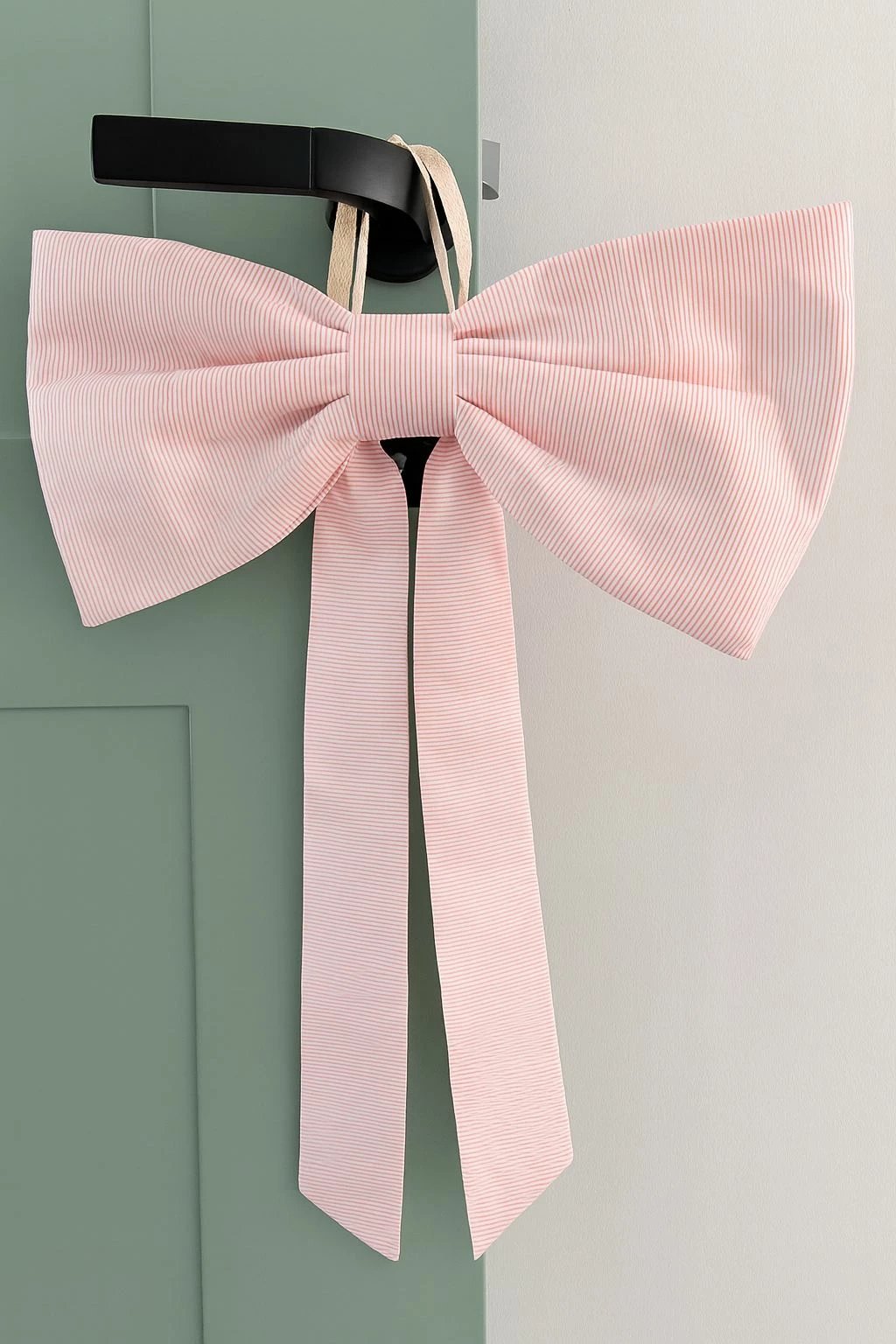 Dekor për derë, Evila Originals, Door Bow-1, e kuqe dhe e bardhë, 35x45x4cm