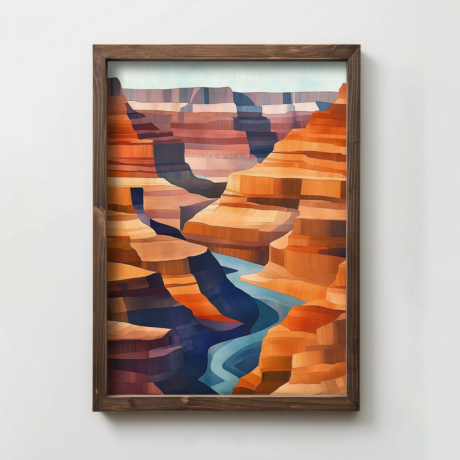 Pikturë dekorative me kornizë MDF, Wallity, TUN093-XL, shumëngjyrëshe, 50x70x3.5cm