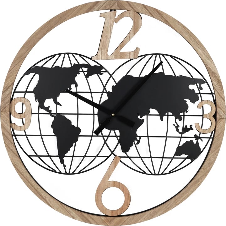 Orë muri Woglo Inart metal ngjyrë e zezë 60x3x60cm