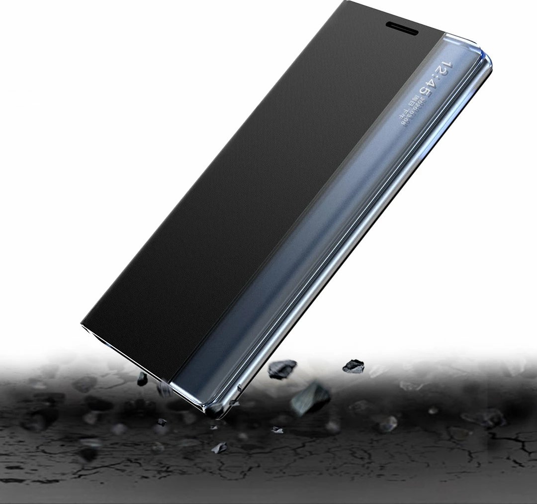 Mbështjellës Hurtel New Sleep Case për Samsung Galaxy S23, me kapak dhe qëndrim, i zi