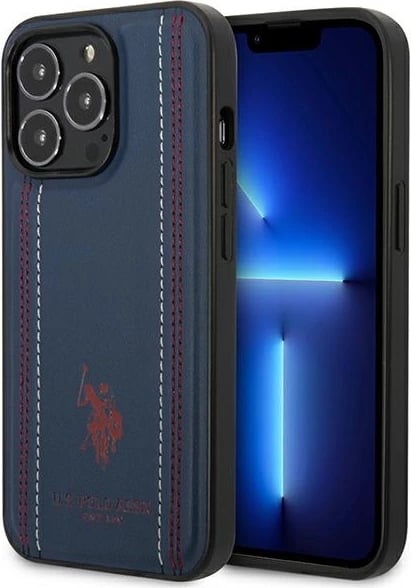 Mbështjellës US Polo Assn. USHCP14XPFAV për iPhone 14 Pro Max 6.7", lëkurë sintetike, navy
