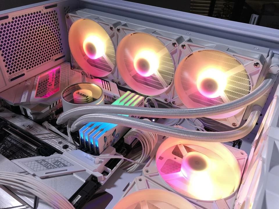 Ventilator Ftohës Me Ujë Për Kompjuter SAMA KW360DW (Bardhë)