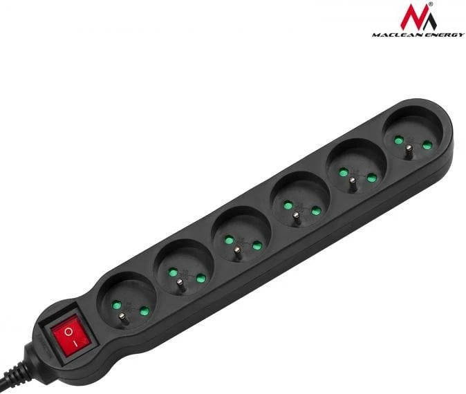 Zgjatues Maclean MCE188, 6 dalje, 2300W, 5m, zi