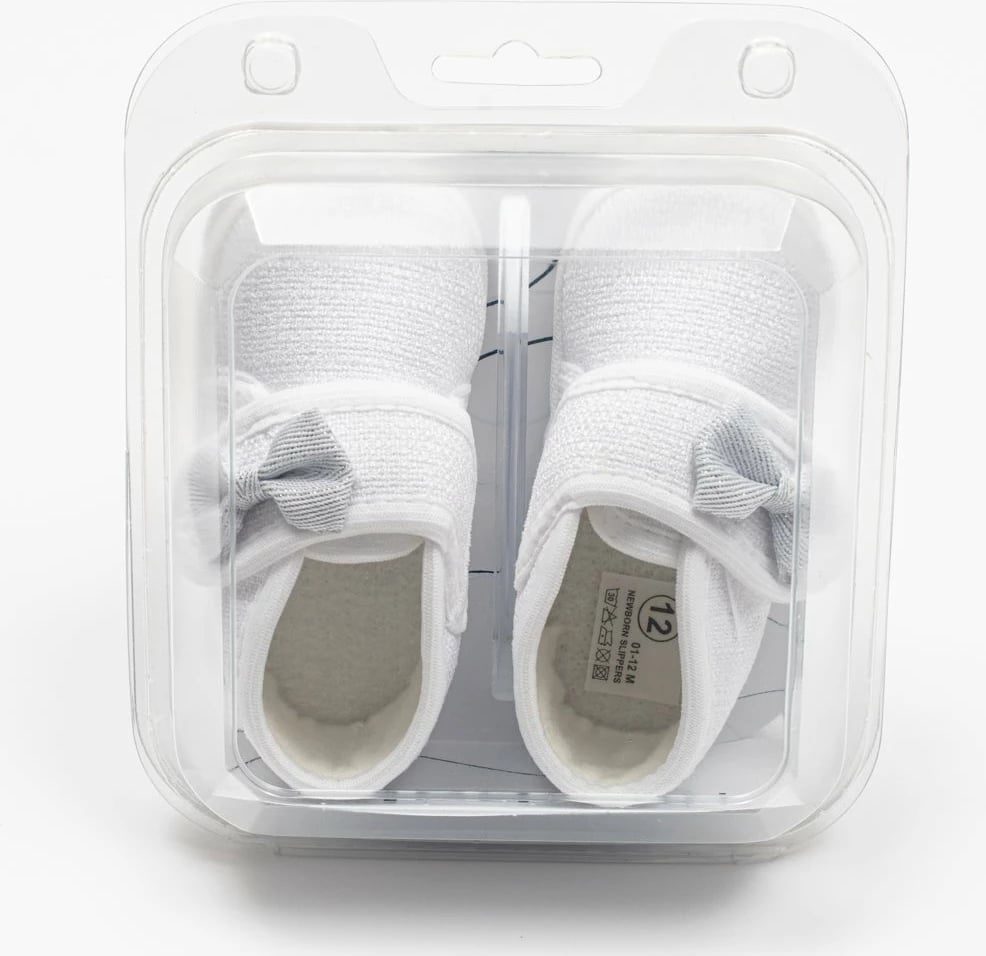 papuça bebe NEW BABY me fjongo, velcro, 12-18 m, e bardhë