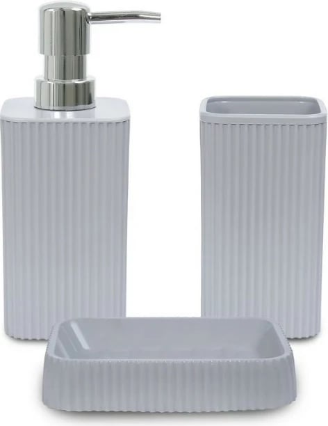 Set banjoje 3 pjesësh Mijölnir, PZR-042, e bardhë/gri