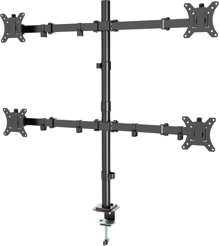 Krah montimi për tavolinë GEMBIRD MA-D4-01 për 4 monitorë, 13-32 inç, i zi