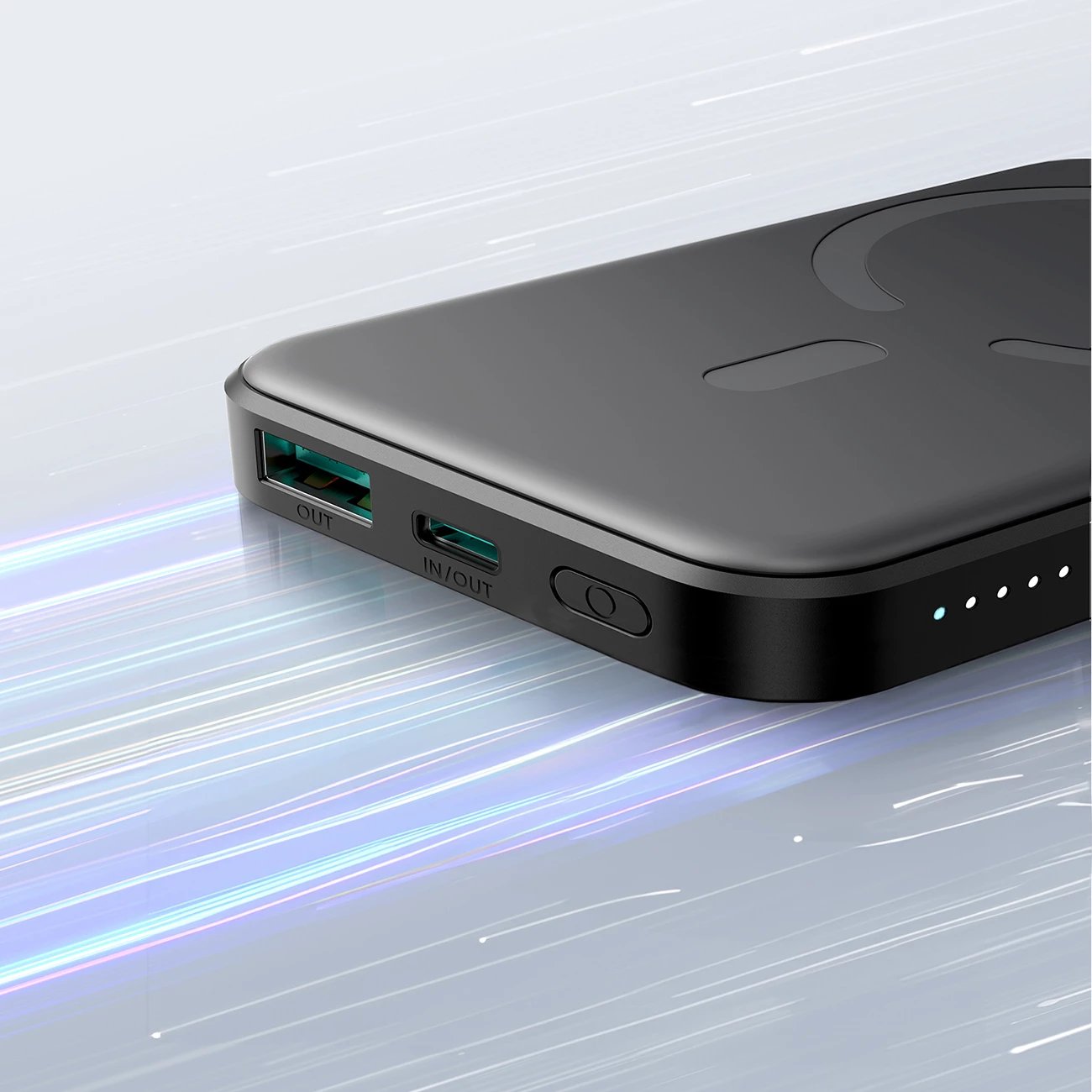 Powerbank Joyroom JR-W020 Mini 5000mAh, USB-A/USB-C, karikim wireless, i zi