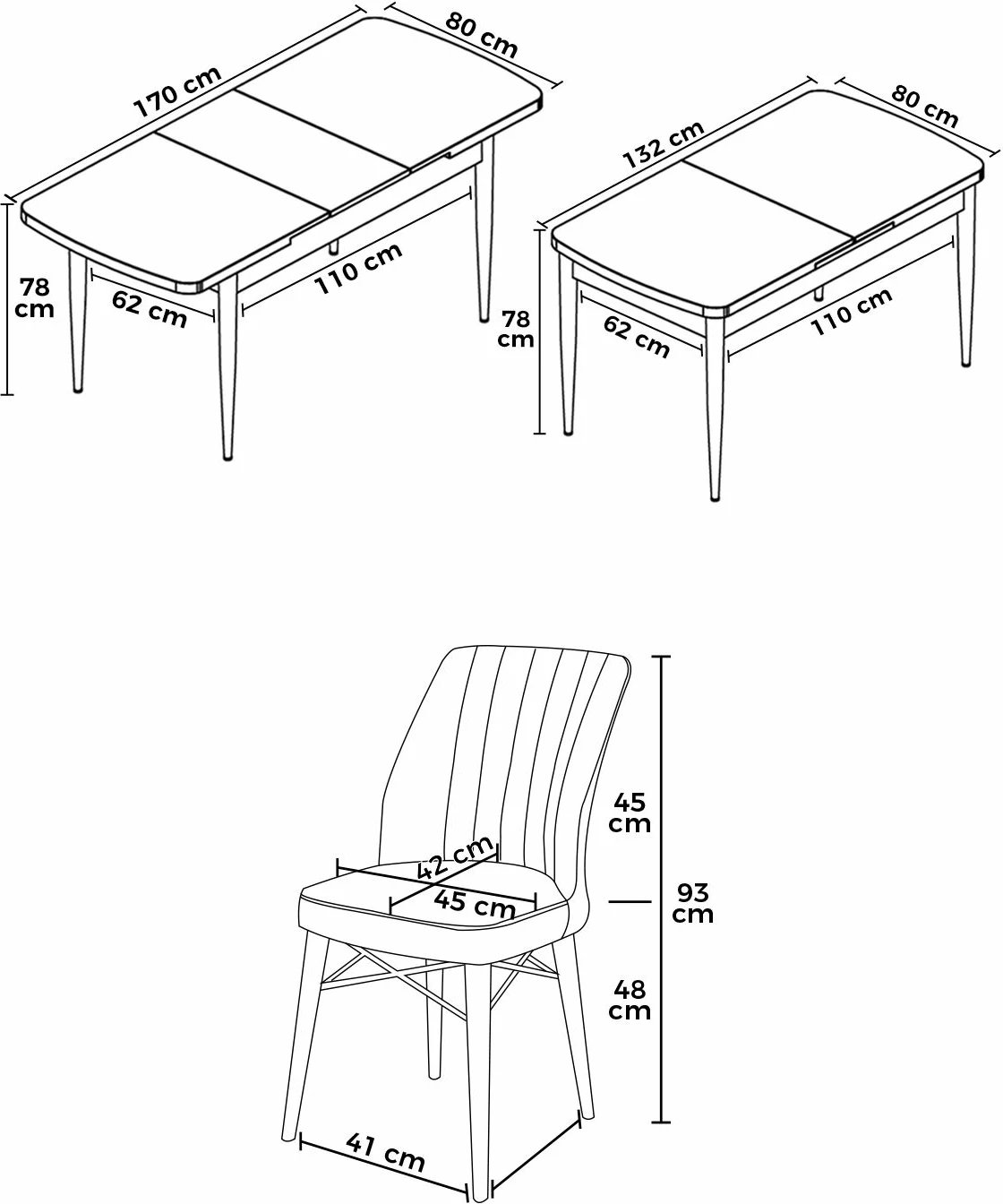 Tavolinë me karrige, zgjatshme, 7 copë, ngjyrë barok dhe rozë, Skye Decor, Eva