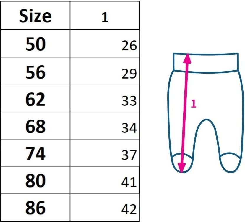 pantallona me këmbë bebe, New Baby, Christmas, pambuk 100%, madhësia 62 (3-6m), sipas fotos