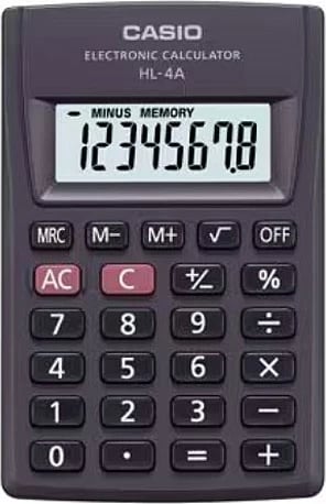 Kalkulator xhepi Casio HL-4A-B, 8 shifra, i zi