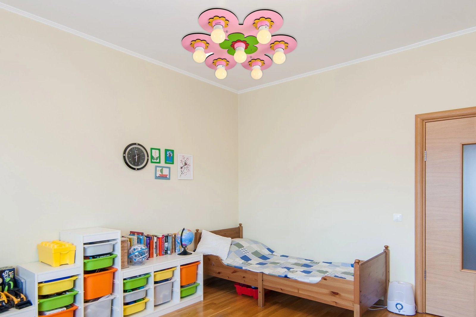 Llambë tavani prej druri, ngjyrë rozë, Opviq L1538