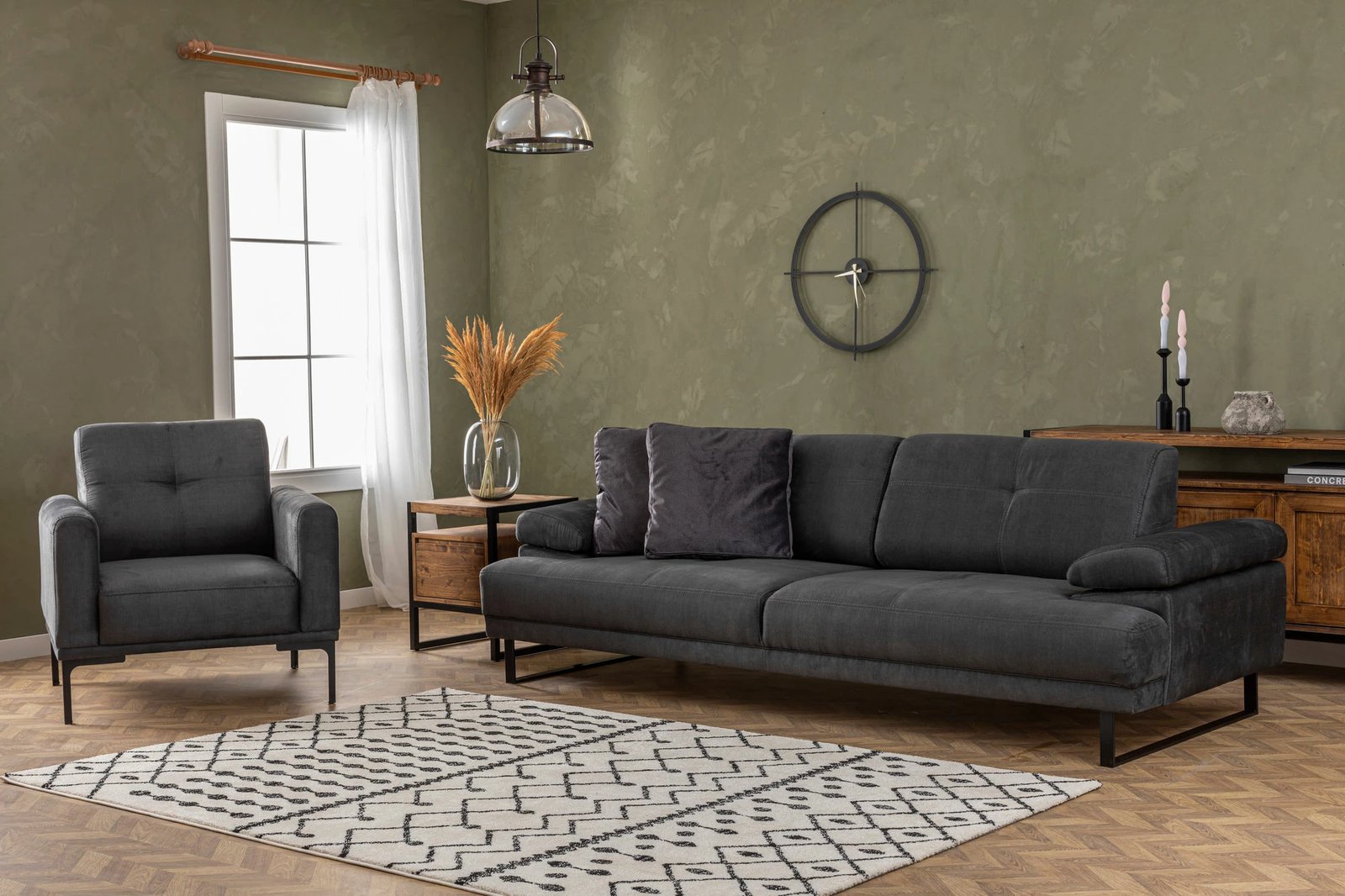 Karrige Wing Atelier del Sofa, Mustang, antracit