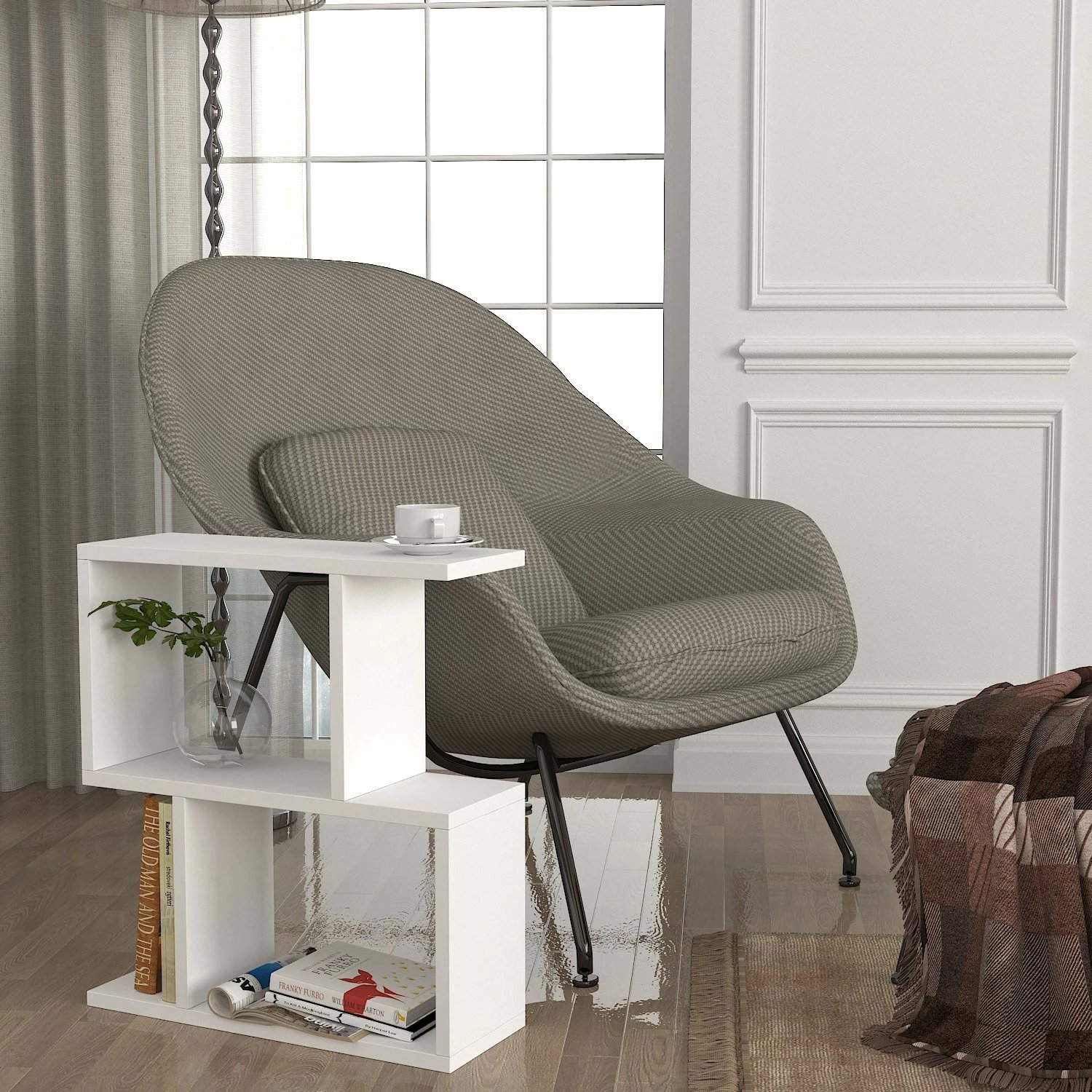 Tavolinë anësore Hanah Home, Karinus, e bardhë