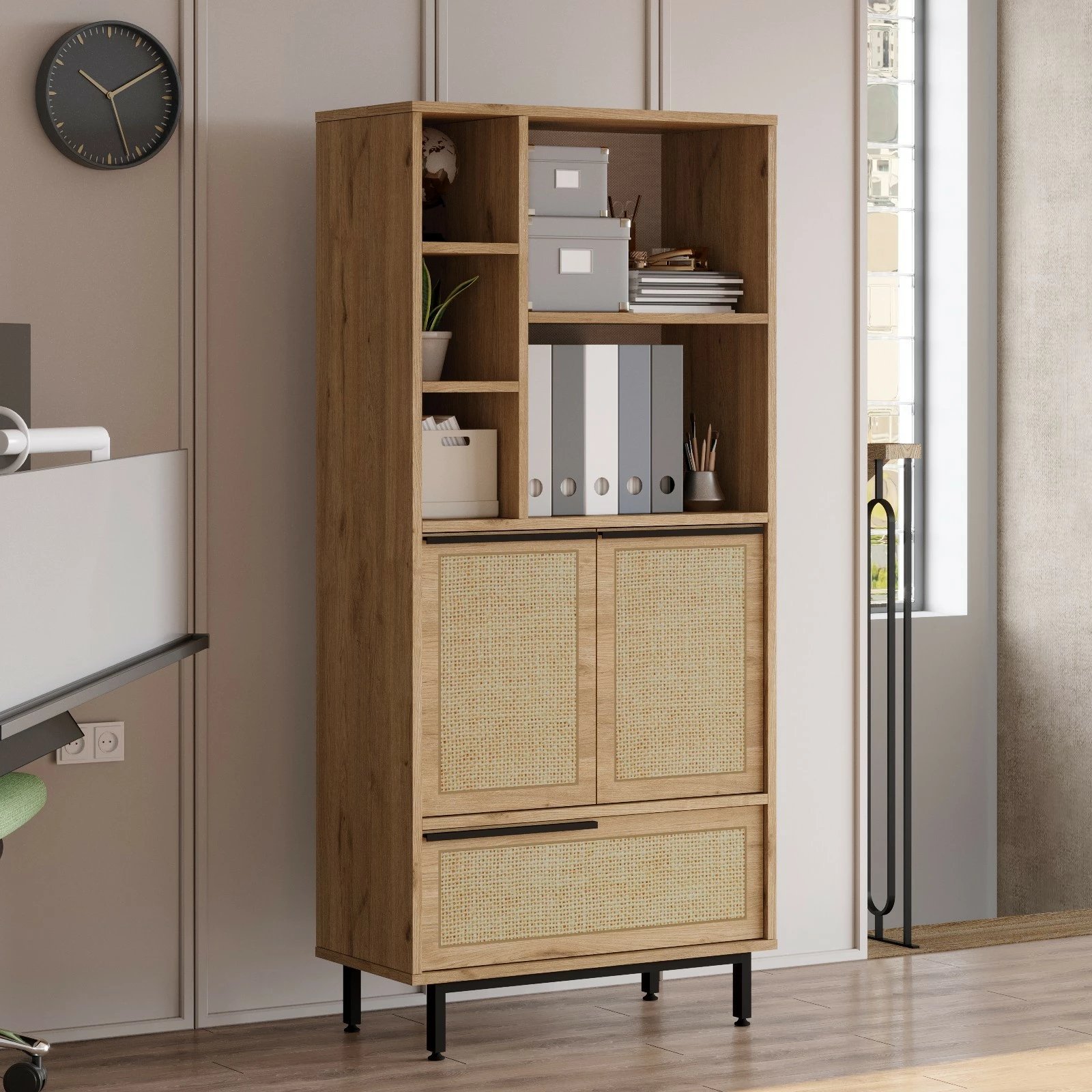 Dollap multifunksional Skye Decor, On9B-Su, ngjyrë arre dhe lis