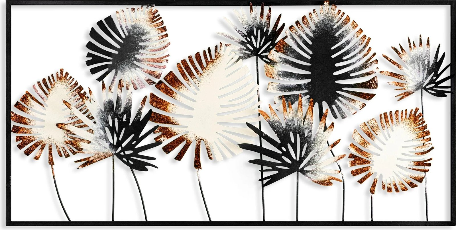 Aksesor dekorativ muri prej metali, Wallity Yıldız 2, shumëngjyrësh, 40x81cm