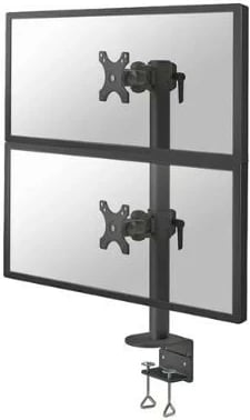 Mbajtës tavoline për dy monitorë Neomounts FPMA-D960DVBLACKPLUS, Çelik, i zi