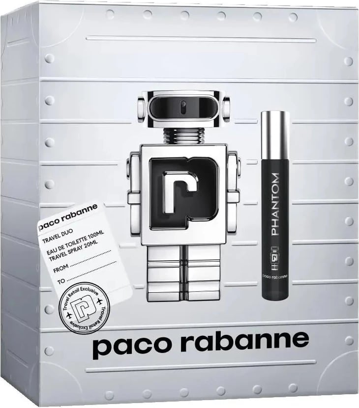 Eau de Toilette për meshkuj Paco Rabanne Phantom, 100ml + 20ml Eau de Toilette për meshkuj Paco Rabanne Phantom, 100ml + 20ml