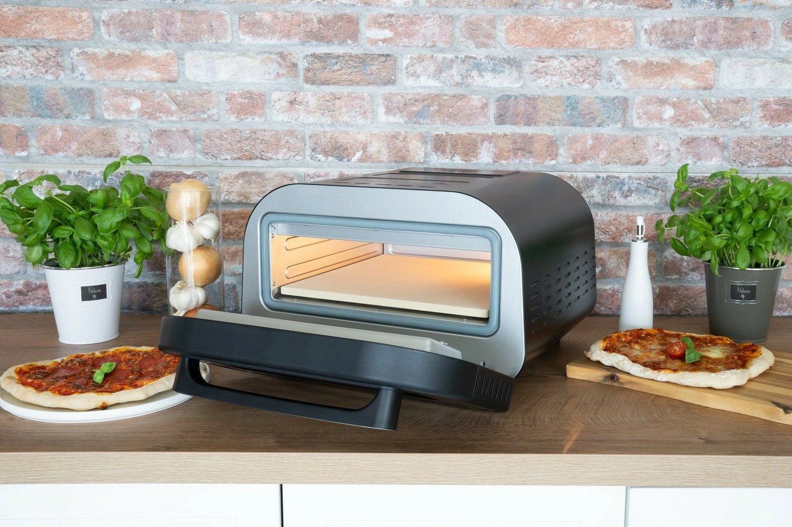 Pjekës pice Unold Don Luigi, 1 picë, 30 cm, 450 °C, i zi