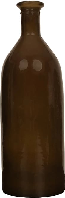 Shishe dekorative Crushed Caramel, xham i ricikluar, 12x12x35 cm, ngjyrë karamel