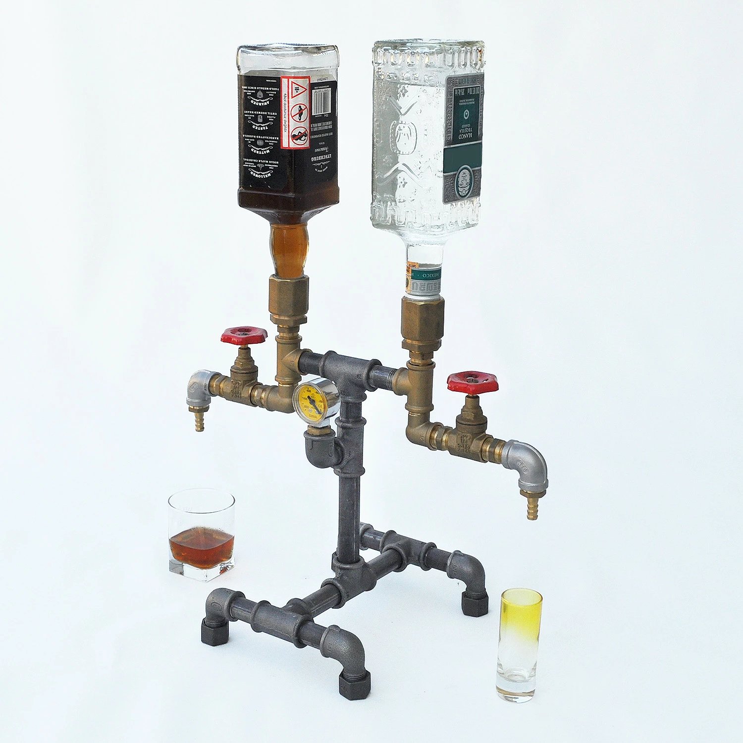 Dispenser pijesh, Skye Decor, Dsp002, ngjyrë arre dhe e zezë