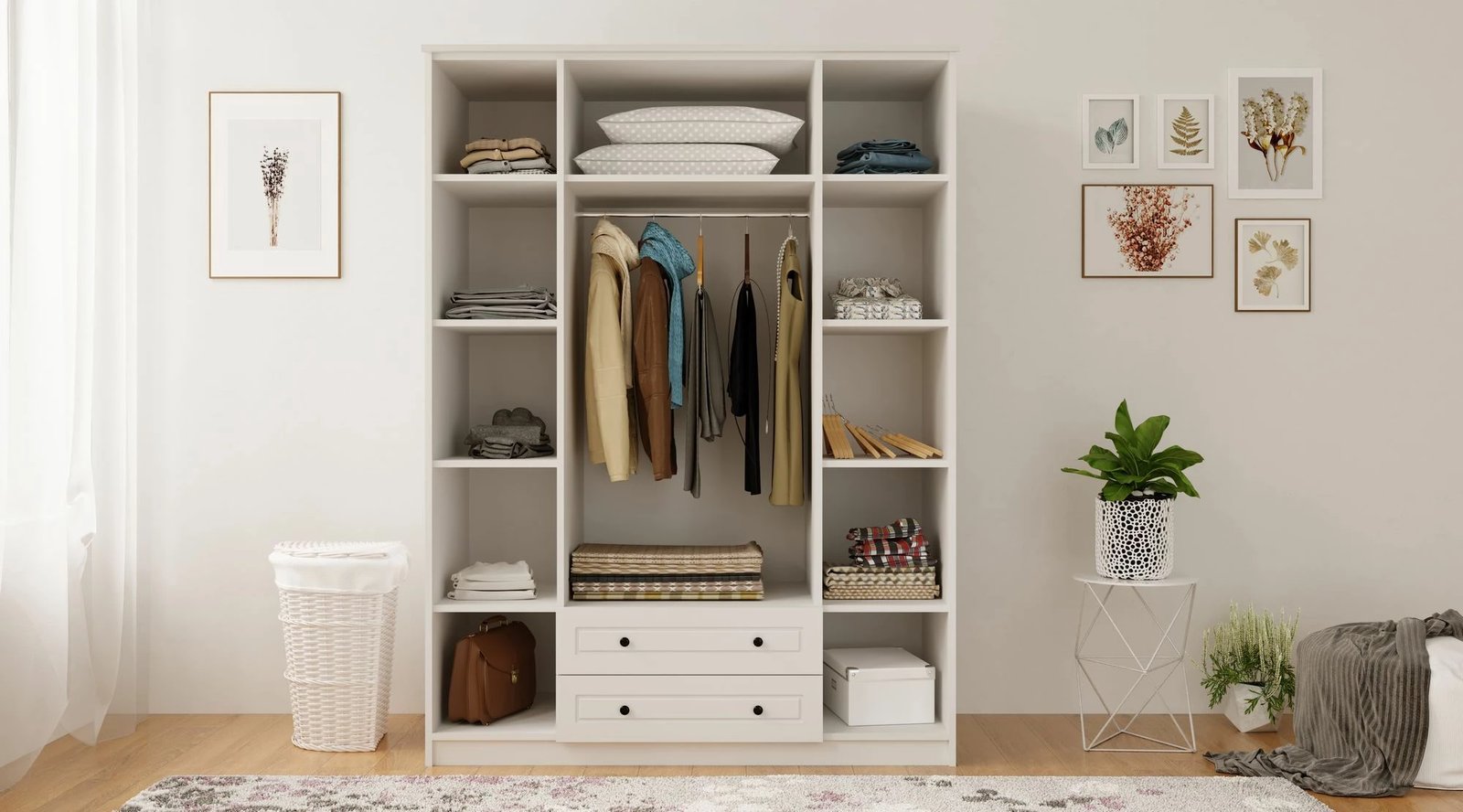 Dollap Skye Decor, ngjyrë e bardhë mat, Rb-063-02