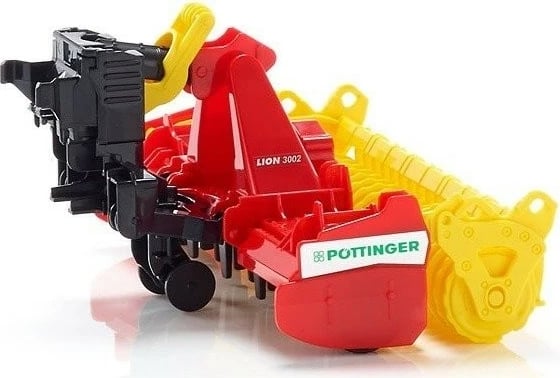 Plug rrotullues lodër BRUDER Potinger Lion 3002, 1:16, plastikë, kuq/verdhë